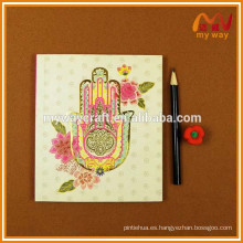 Cuaderno hermoso vendedor caliente de la cubierta del cuaderno del softcover A5 de la flor